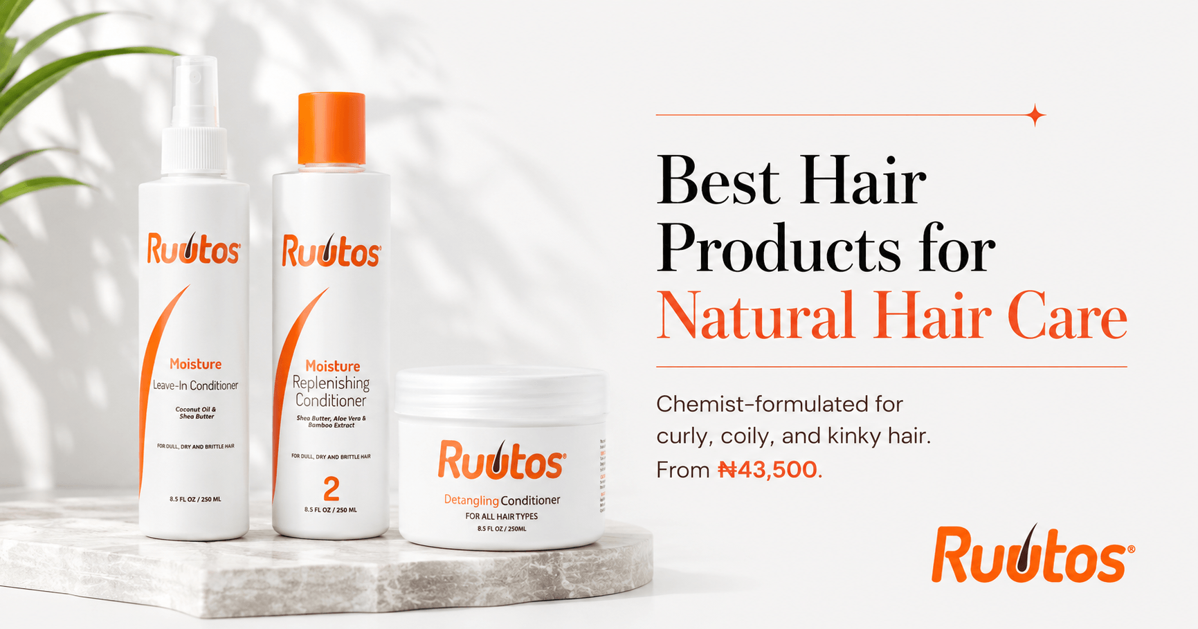 Ruutos Natural Hair Care products for curly, coily, and kinky hair, available online at ruutos.ng in Nigeria